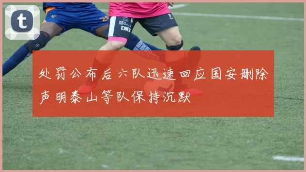处罚公布后六队迅速回应国安删除声明泰山等队保持沉默